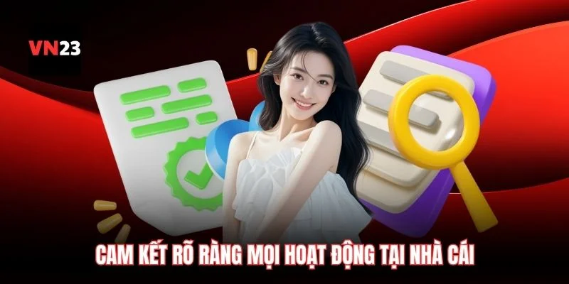 Cam kết rõ ràng mọi hoạt động tại nhà cái